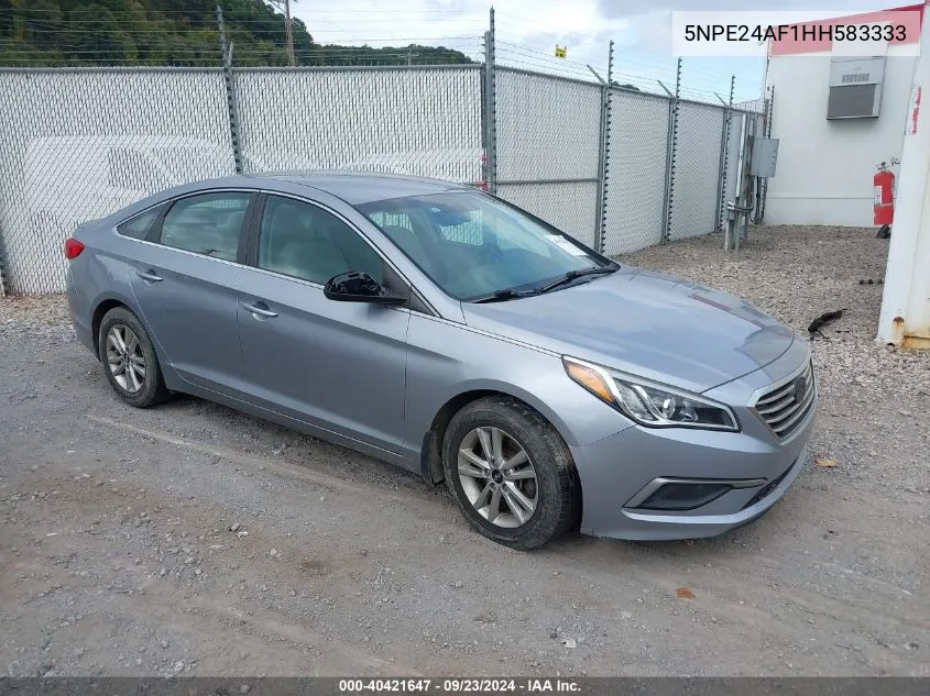 2017 Hyundai Sonata Se VIN: 5NPE24AF1HH583333 Lot: 40421647