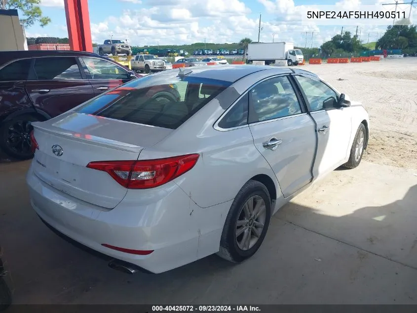 5NPE24AF5HH490511 2017 Hyundai Sonata Se