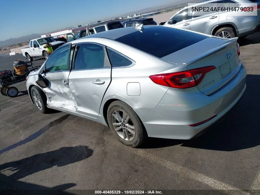 2017 Hyundai Sonata Se VIN: 5NPE24AF6HH479033 Lot: 40485329