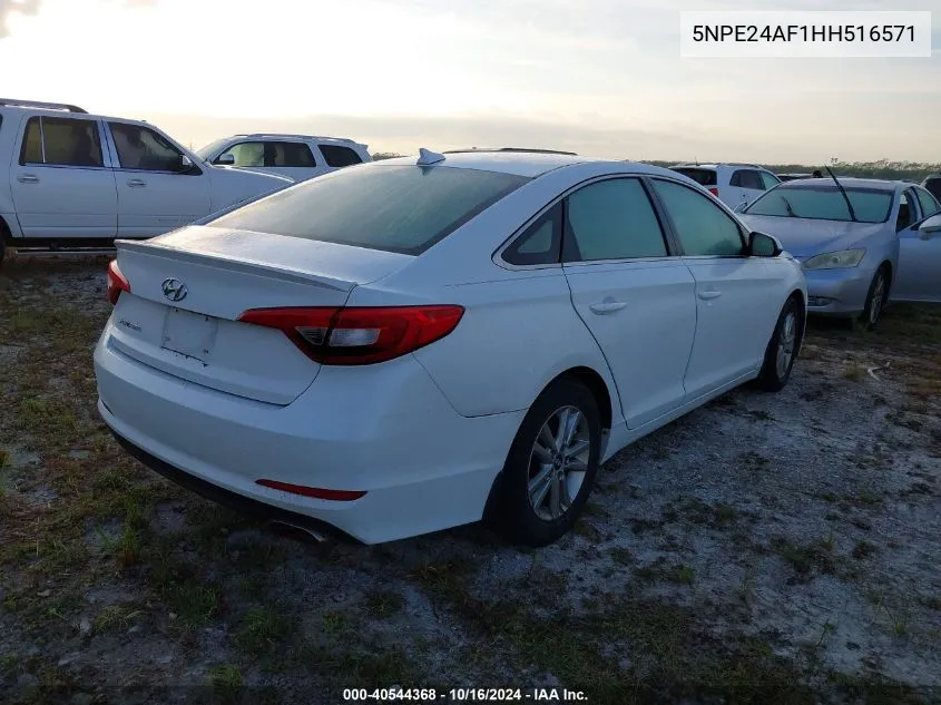 2017 Hyundai Sonata Se VIN: 5NPE24AF1HH516571 Lot: 40544368