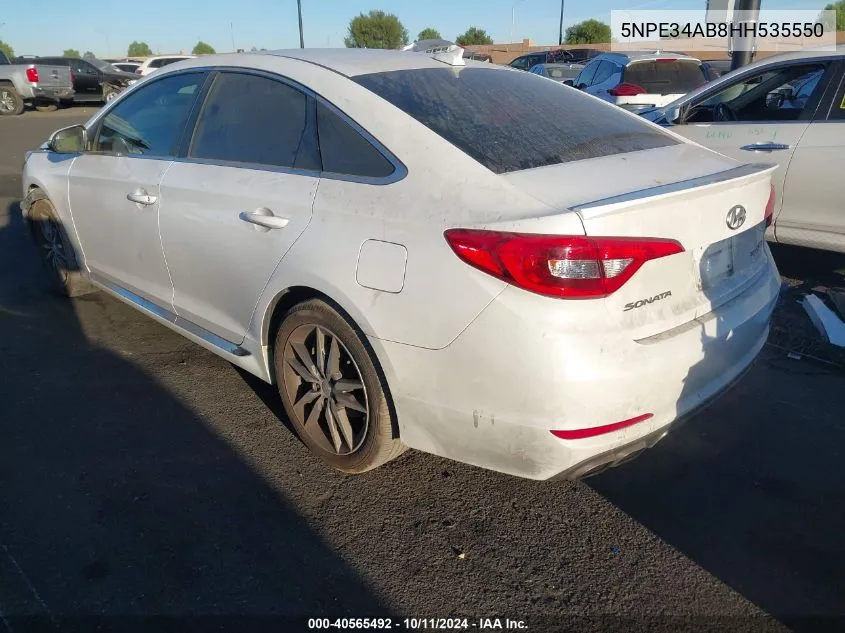 5NPE34AB8HH535550 2017 Hyundai Sonata Sport 2.0T