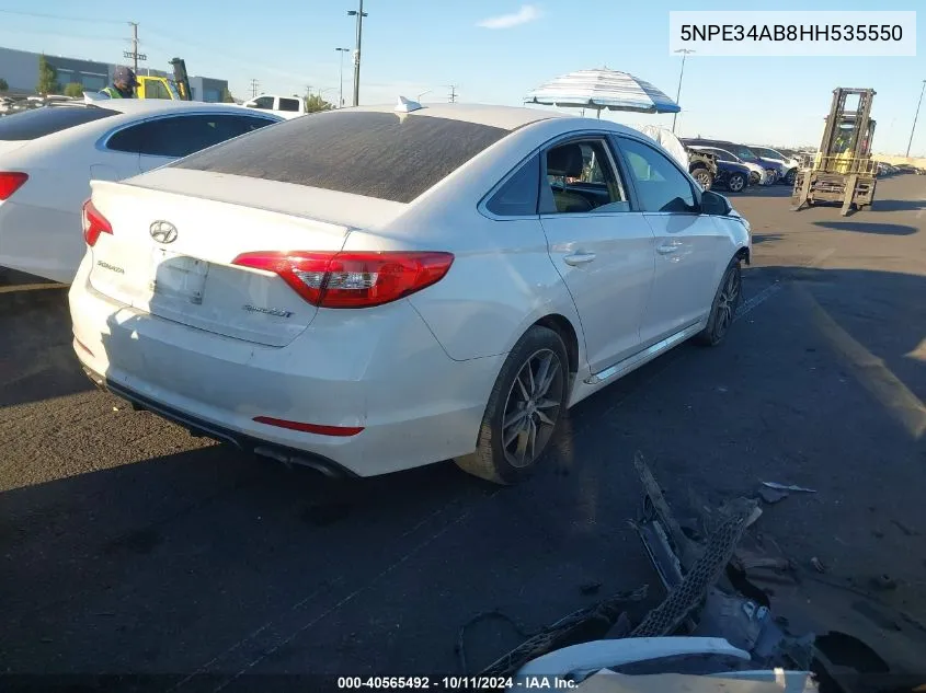 5NPE34AB8HH535550 2017 Hyundai Sonata Sport 2.0T