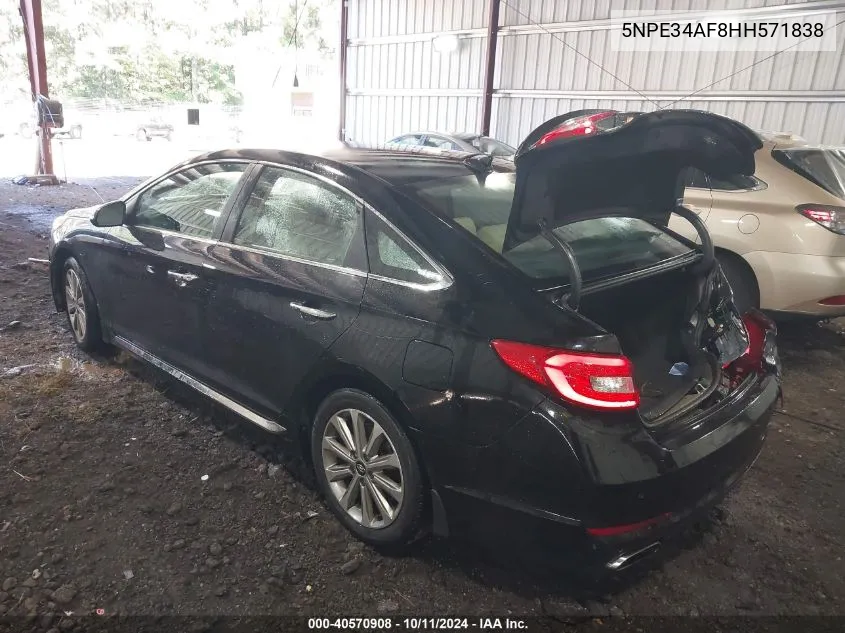 5NPE34AF8HH571838 2017 Hyundai Sonata Limited