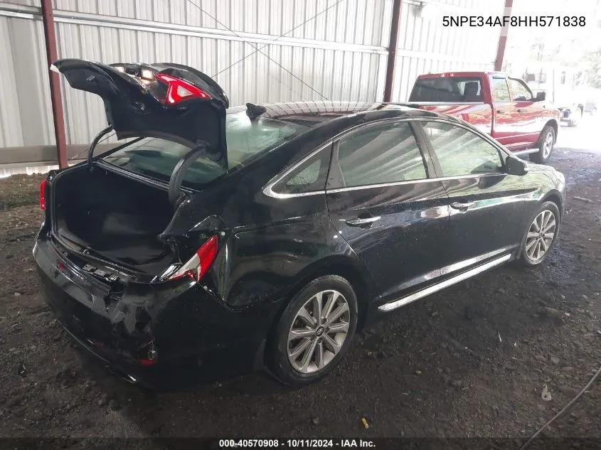 5NPE34AF8HH571838 2017 Hyundai Sonata Limited