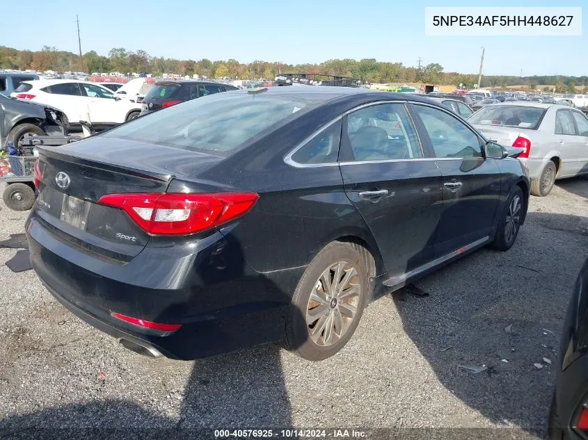 2017 Hyundai Sonata Sport/Limited VIN: 5NPE34AF5HH448627 Lot: 40576925