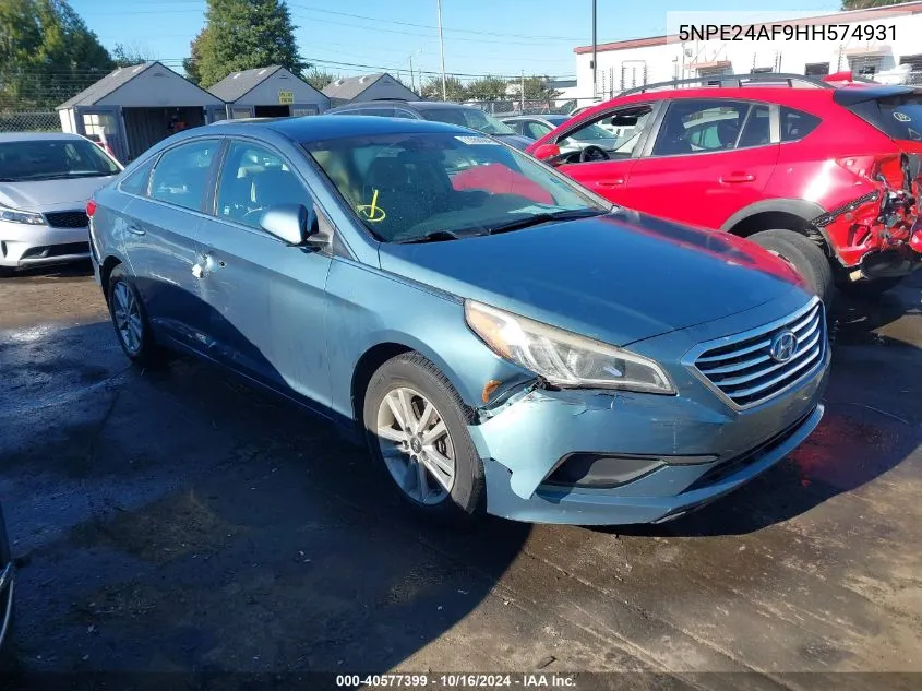 2017 Hyundai Sonata VIN: 5NPE24AF9HH574931 Lot: 40577399