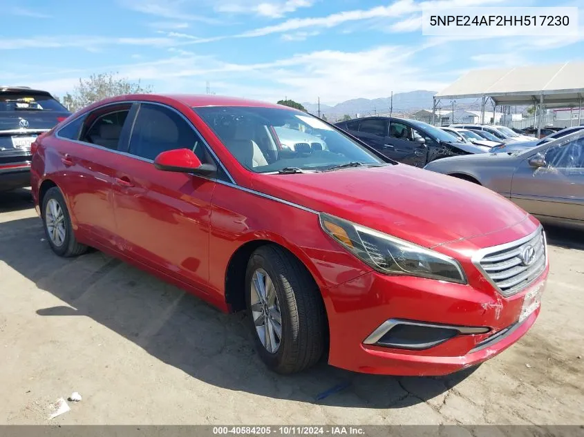 2017 Hyundai Sonata VIN: 5NPE24AF2HH517230 Lot: 40584205