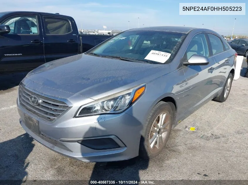 5NPE24AF0HH505223 2017 Hyundai Sonata Se