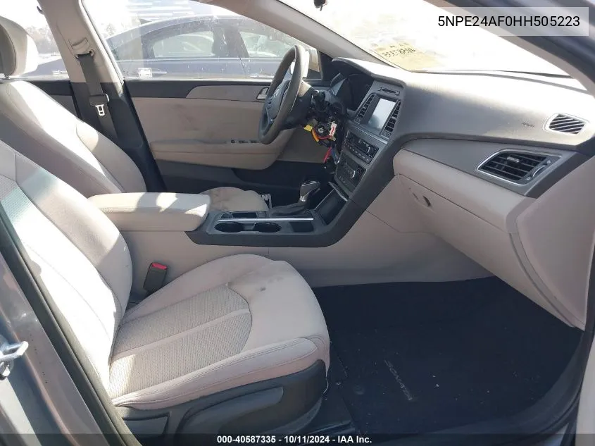 5NPE24AF0HH505223 2017 Hyundai Sonata Se