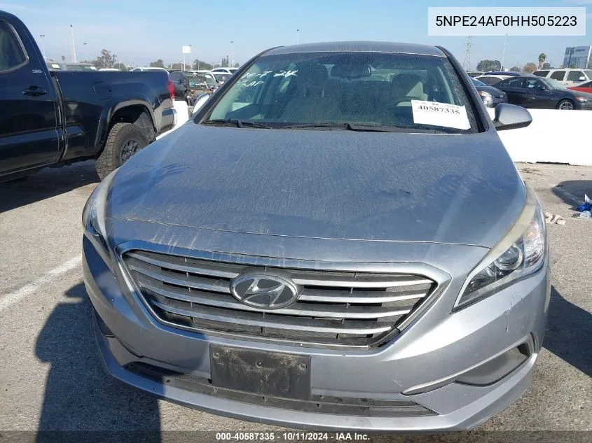 5NPE24AF0HH505223 2017 Hyundai Sonata Se