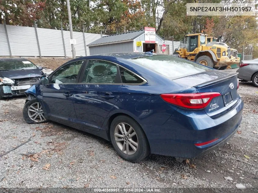 2017 Hyundai Sonata Se VIN: 5NPE24AF3HH501957 Lot: 40589957