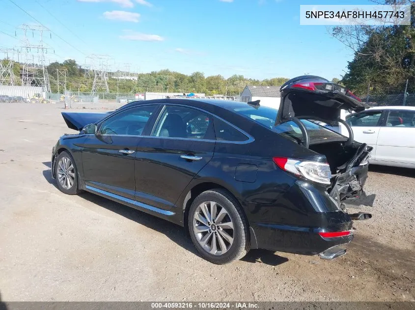 2017 Hyundai Sonata Sport VIN: 5NPE34AF8HH457743 Lot: 40593216