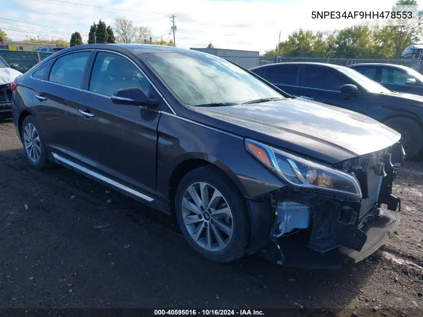 2017 Hyundai Sonata Sport VIN: 5NPE34AF9HH478553 Lot: 40595016