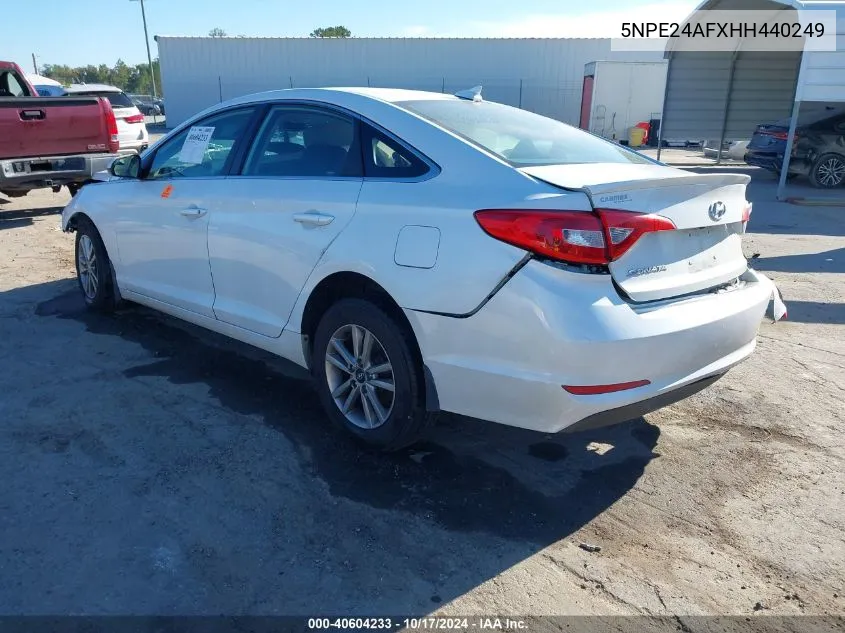 5NPE24AFXHH440249 2017 Hyundai Sonata Se