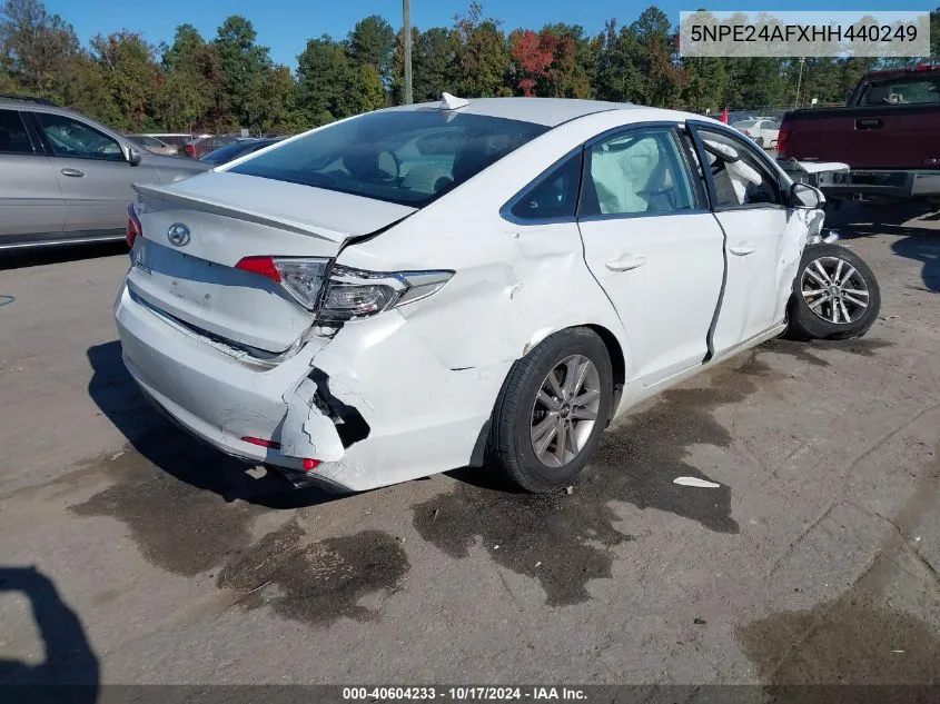 5NPE24AFXHH440249 2017 Hyundai Sonata Se