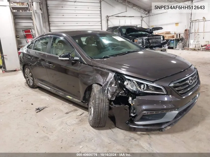 5NPE34AF6HH512643 2017 Hyundai Sonata Sport