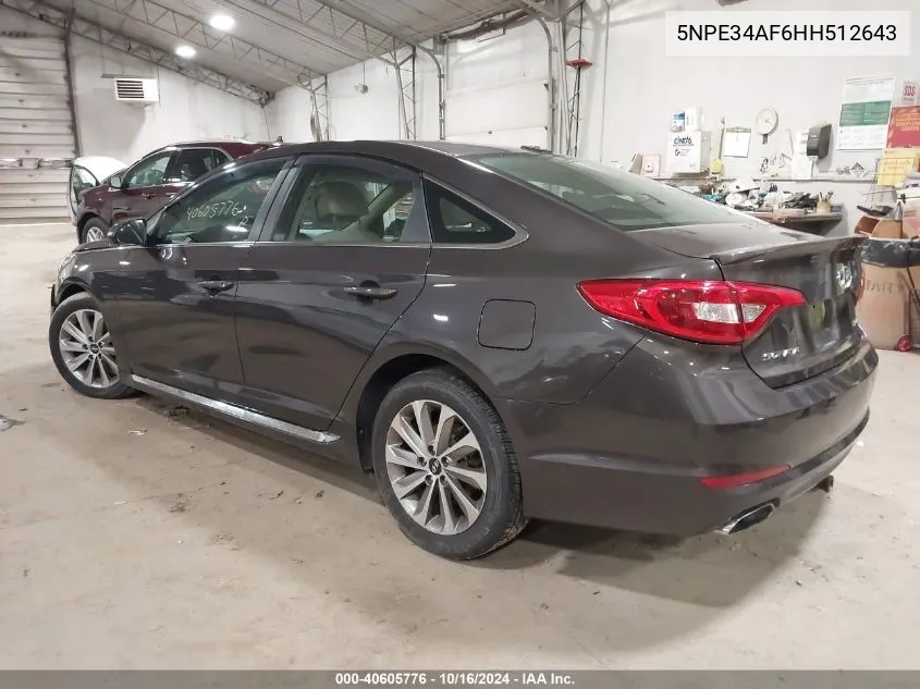 5NPE34AF6HH512643 2017 Hyundai Sonata Sport