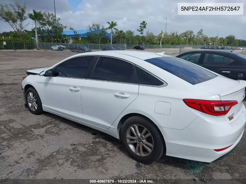 5NPE24AF2HH572647 2017 Hyundai Sonata