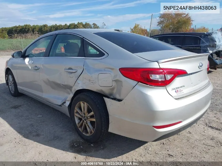 2017 Hyundai Sonata Se VIN: 5NPE24AF8HH438063 Lot: 40615768