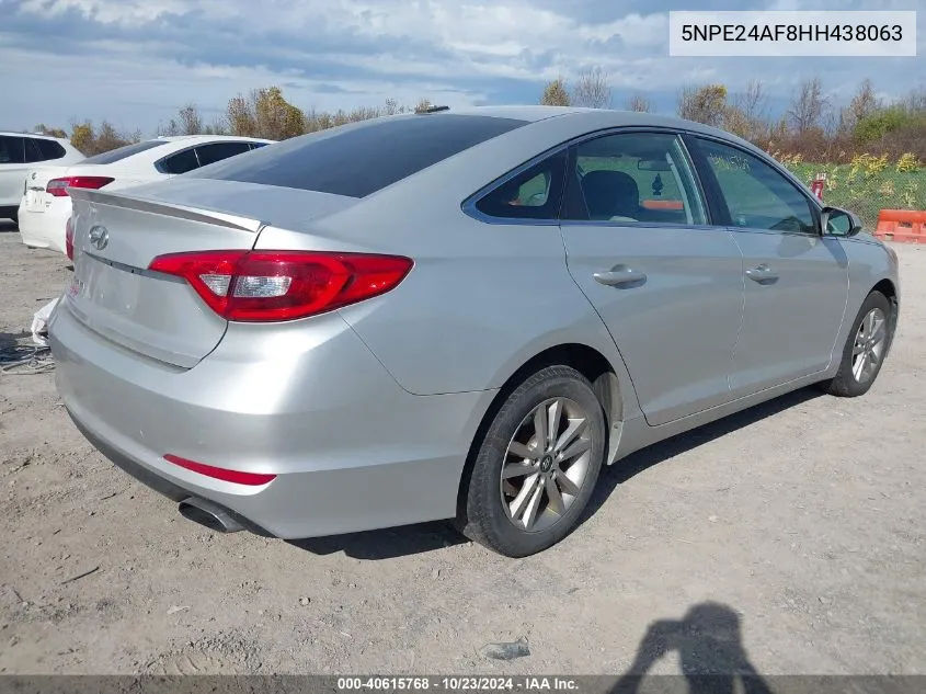 2017 Hyundai Sonata Se VIN: 5NPE24AF8HH438063 Lot: 40615768