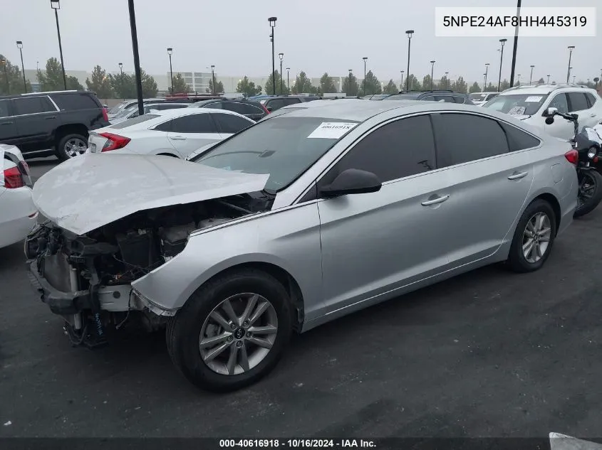 2017 Hyundai Sonata VIN: 5NPE24AF8HH445319 Lot: 40616918