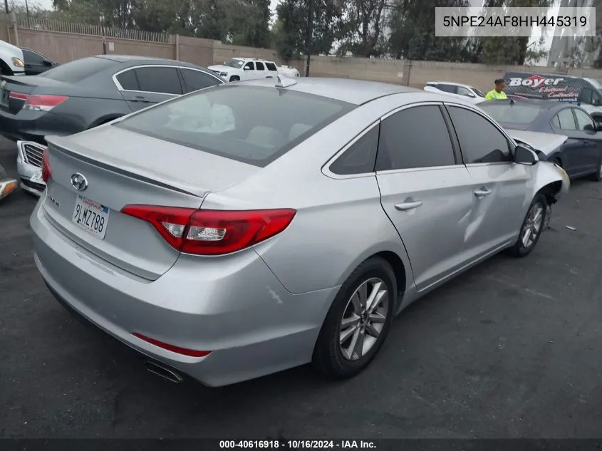 5NPE24AF8HH445319 2017 Hyundai Sonata