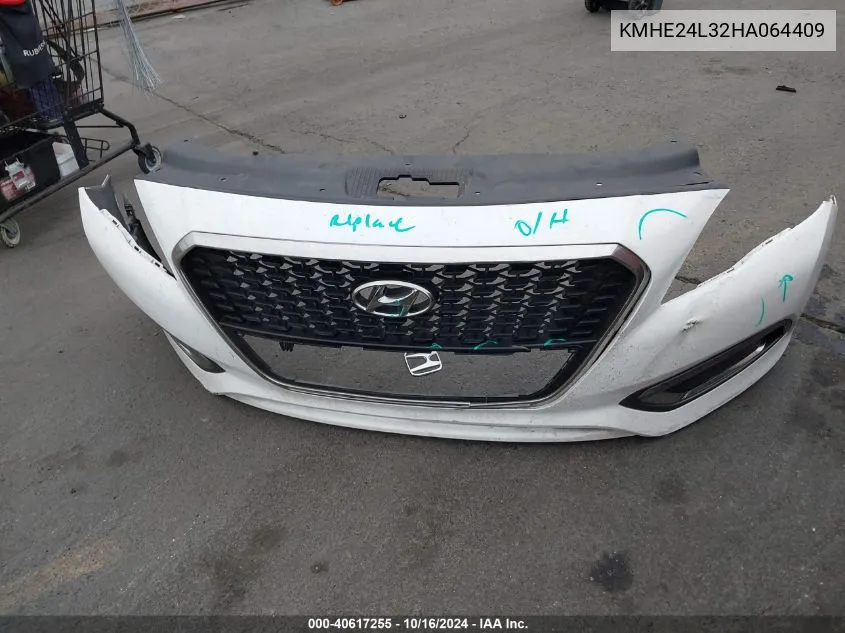 KMHE24L32HA064409 2017 Hyundai Sonata Hybrid Se