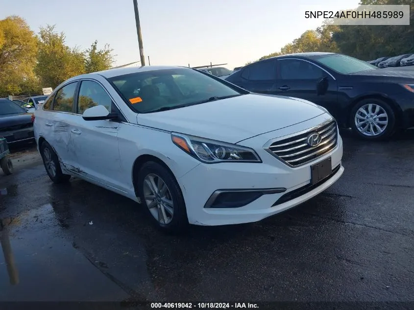 2017 Hyundai Sonata VIN: 5NPE24AF0HH485989 Lot: 40619042