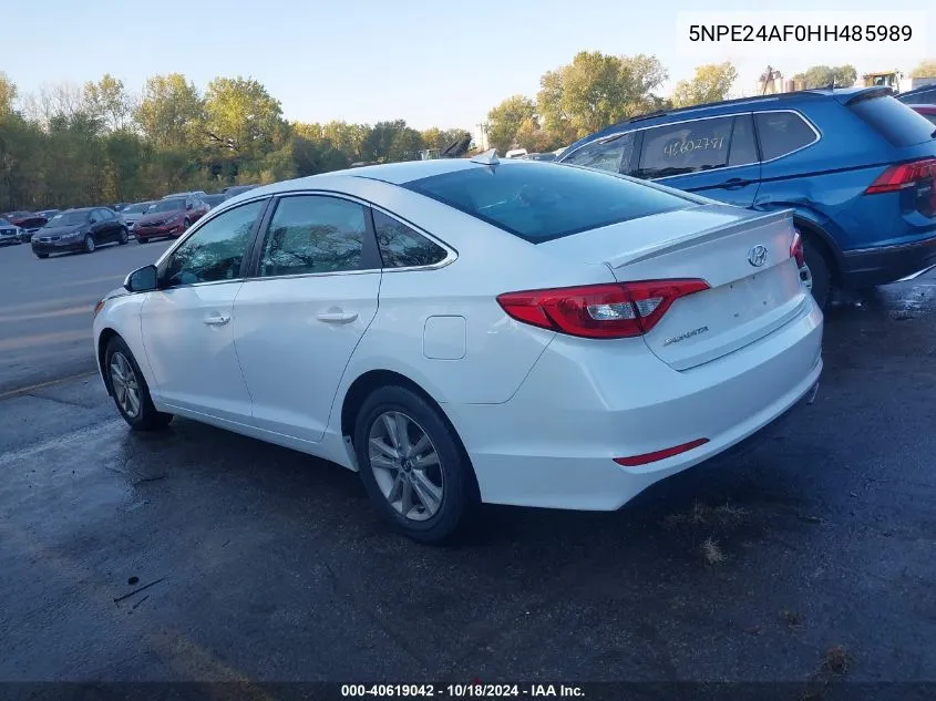 5NPE24AF0HH485989 2017 Hyundai Sonata