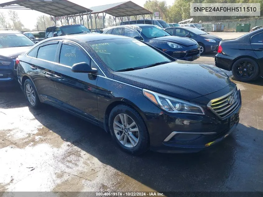 5NPE24AF0HH511510 2017 Hyundai Sonata Se