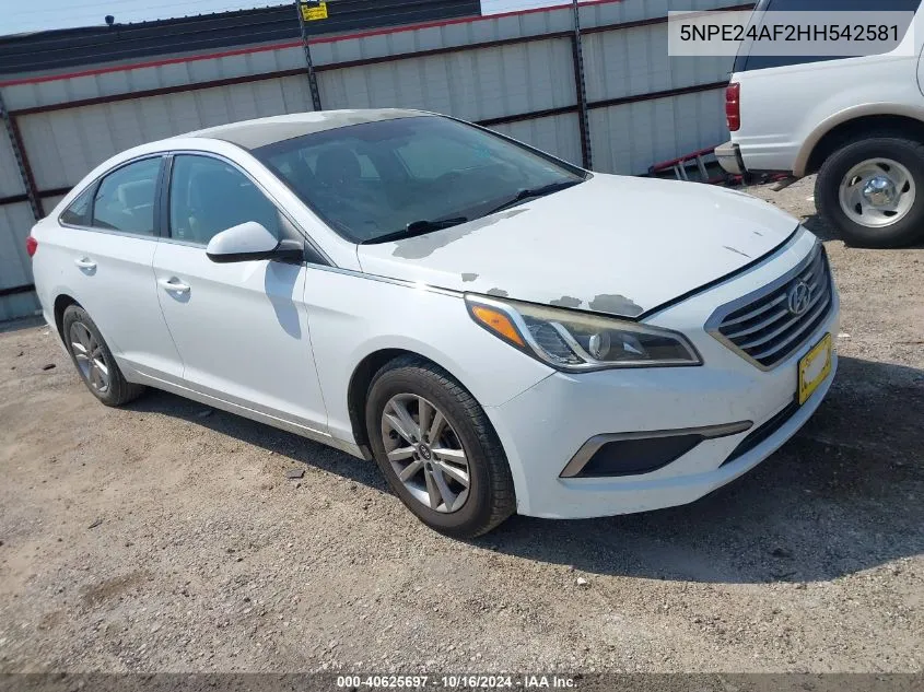 5NPE24AF2HH542581 2017 Hyundai Sonata