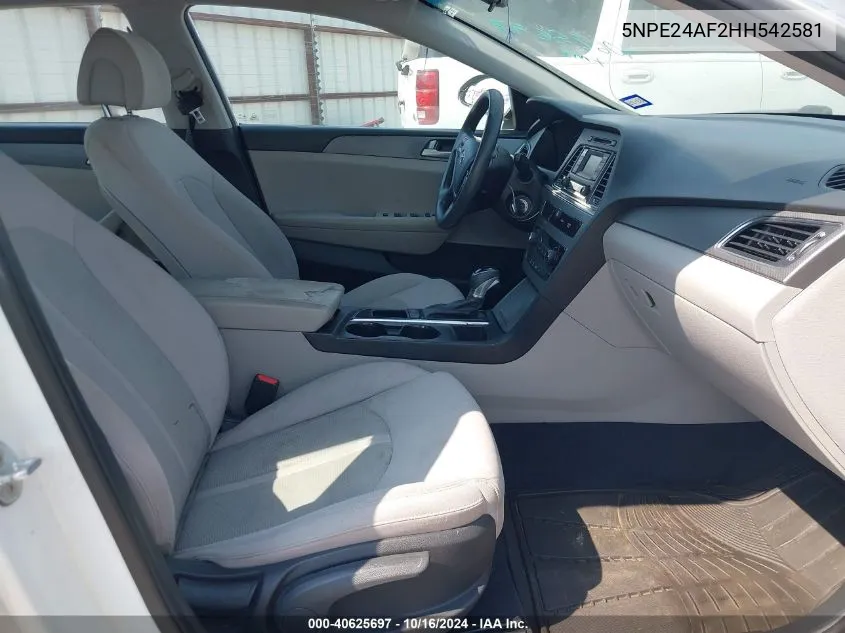 5NPE24AF2HH542581 2017 Hyundai Sonata