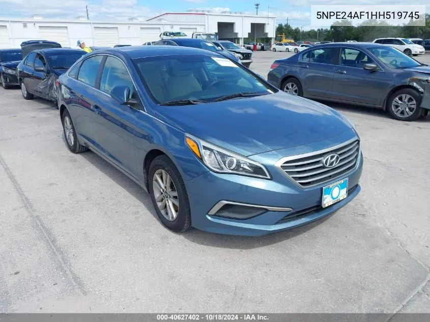 2017 Hyundai Sonata VIN: 5NPE24AF1HH519745 Lot: 40627402