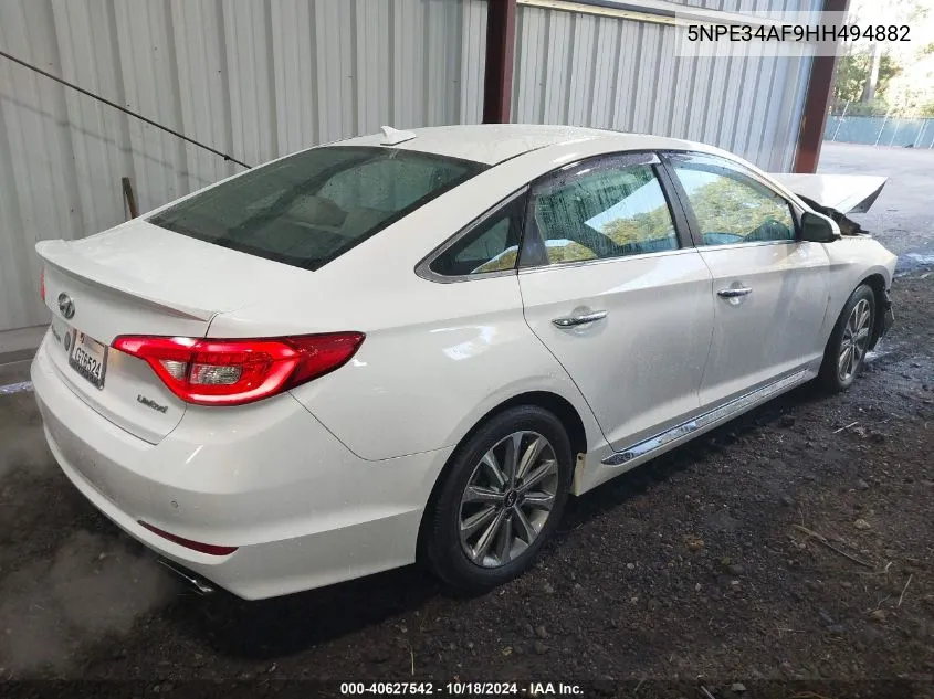 2017 Hyundai Sonata Limited VIN: 5NPE34AF9HH494882 Lot: 40627542