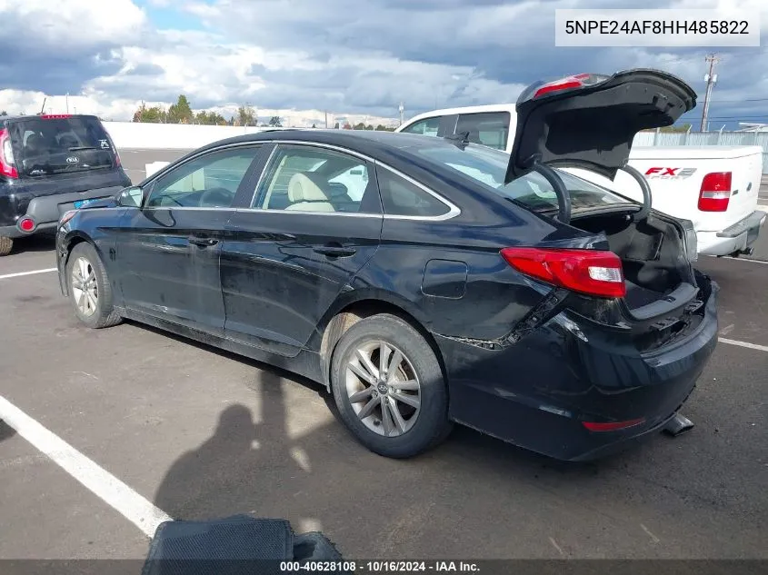 2017 Hyundai Sonata Se VIN: 5NPE24AF8HH485822 Lot: 40628108