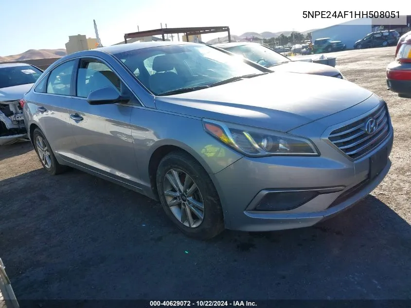 2017 Hyundai Sonata VIN: 5NPE24AF1HH508051 Lot: 40629072