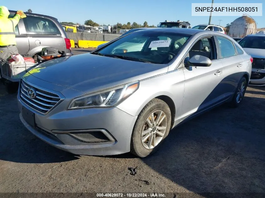 2017 Hyundai Sonata VIN: 5NPE24AF1HH508051 Lot: 40629072