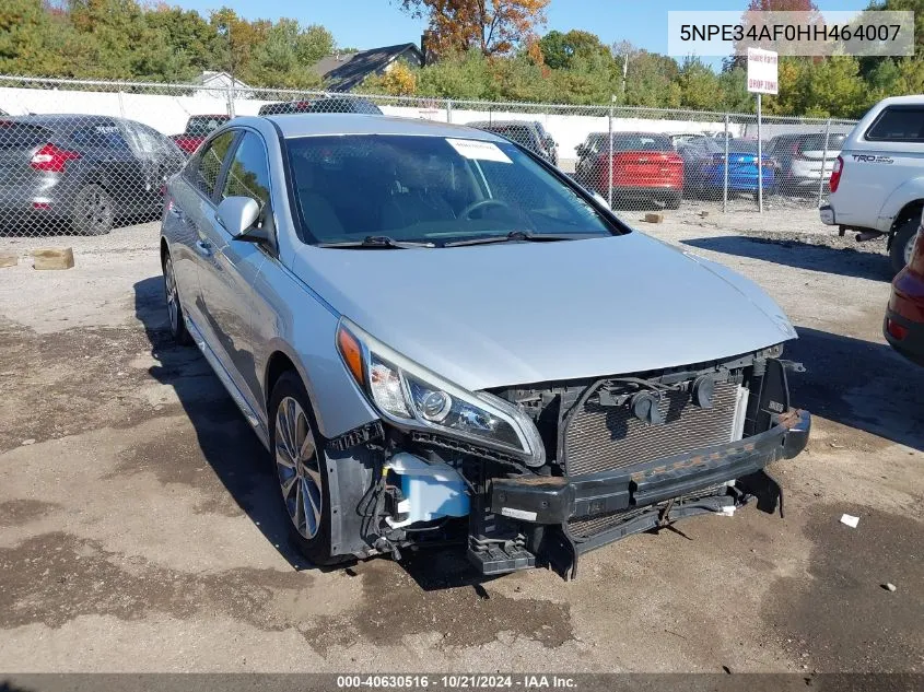 2017 Hyundai Sonata Sport VIN: 5NPE34AF0HH464007 Lot: 40630516