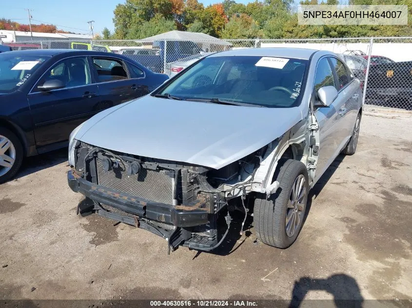 2017 Hyundai Sonata Sport VIN: 5NPE34AF0HH464007 Lot: 40630516