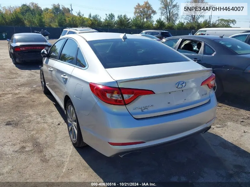 2017 Hyundai Sonata Sport VIN: 5NPE34AF0HH464007 Lot: 40630516