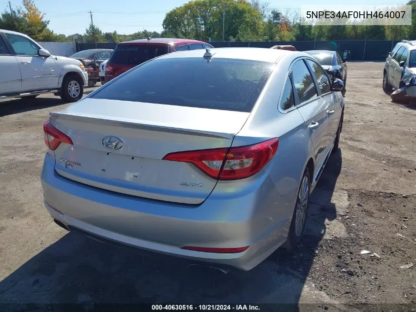 2017 Hyundai Sonata Sport VIN: 5NPE34AF0HH464007 Lot: 40630516