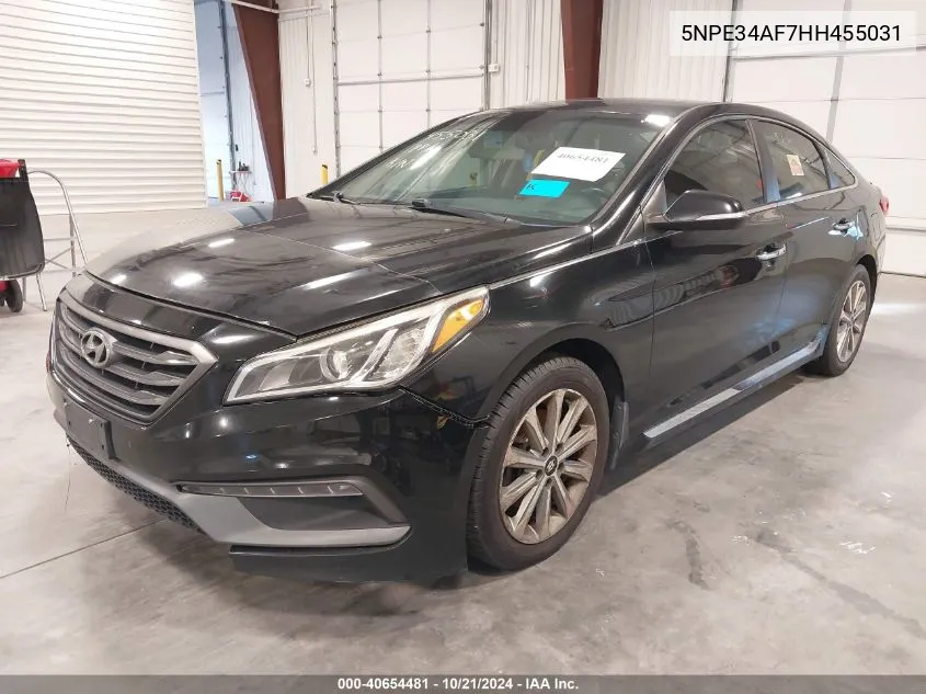 5NPE34AF7HH455031 2017 Hyundai Sonata Limited