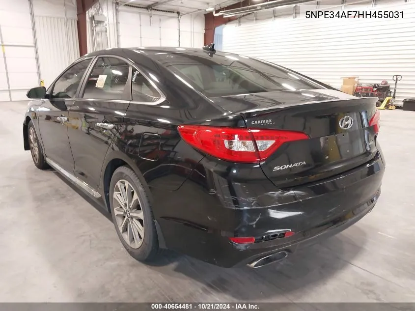 5NPE34AF7HH455031 2017 Hyundai Sonata Limited