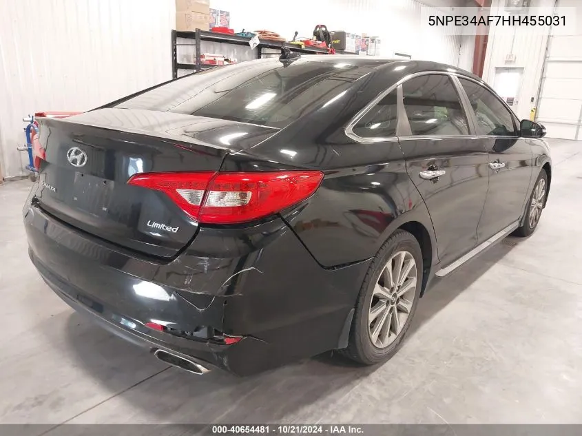 5NPE34AF7HH455031 2017 Hyundai Sonata Limited