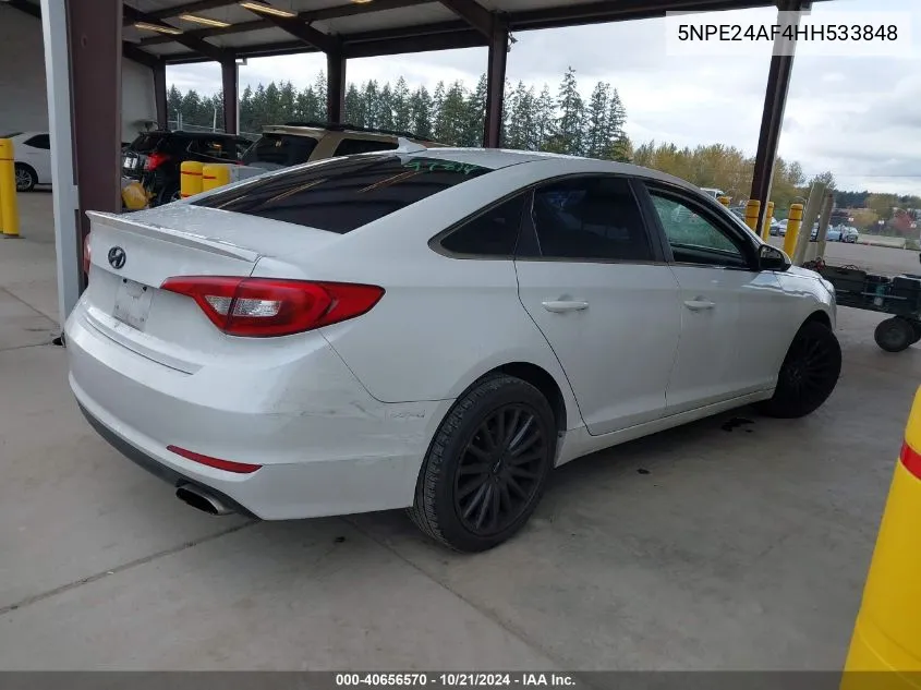 5NPE24AF4HH533848 2017 Hyundai Sonata Se