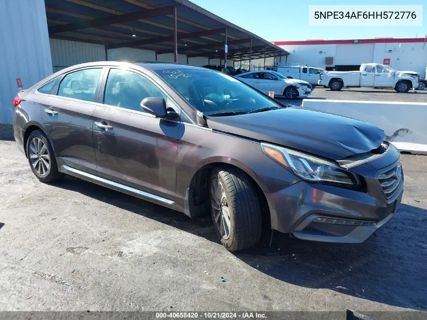 2017 Hyundai Sonata Sport VIN: 5NPE34AF6HH572776 Lot: 40658420