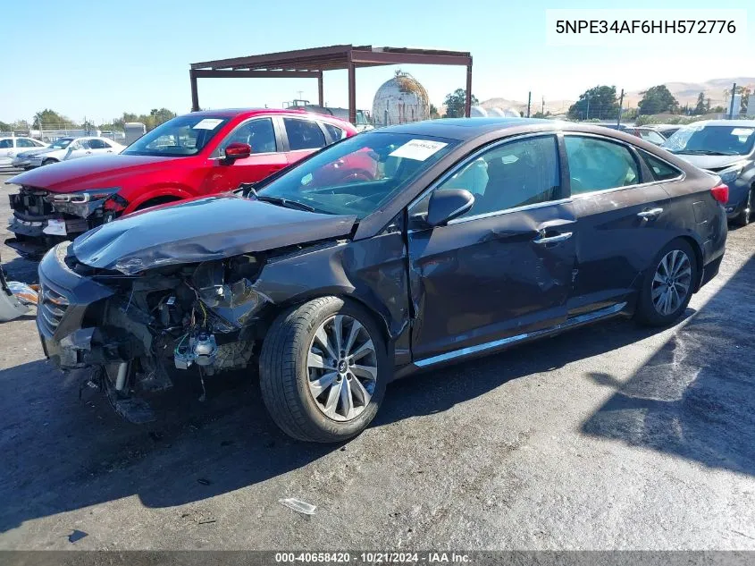 2017 Hyundai Sonata Sport VIN: 5NPE34AF6HH572776 Lot: 40658420