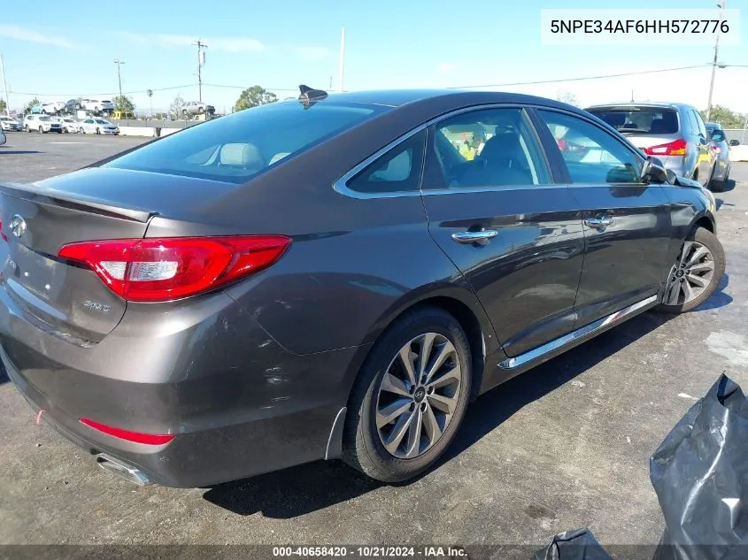 2017 Hyundai Sonata Sport VIN: 5NPE34AF6HH572776 Lot: 40658420