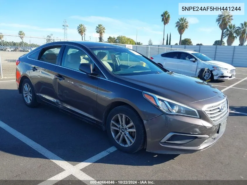 2017 Hyundai Sonata VIN: 5NPE24AF5HH441244 Lot: 40664846