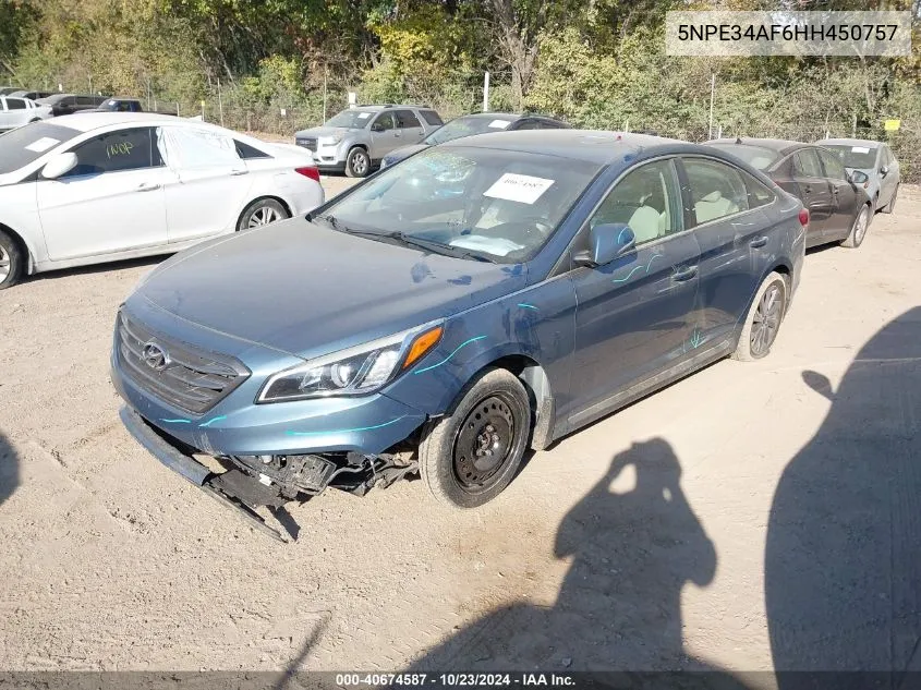 2017 Hyundai Sonata Sport VIN: 5NPE34AF6HH450757 Lot: 40674587